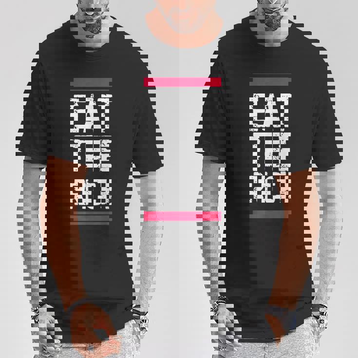 金持ちを食べろ Tシャツ 面白い贈り物