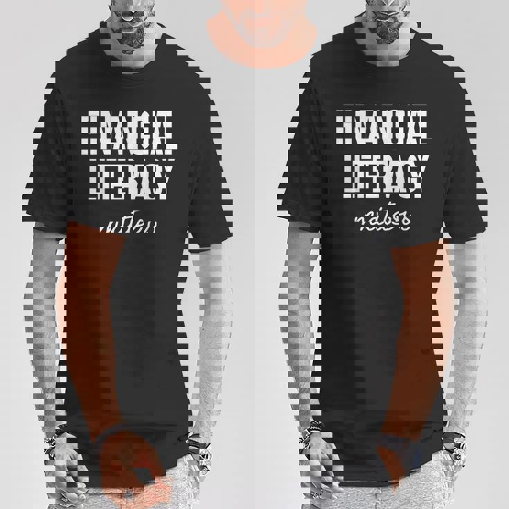 金融リテラシーは重要 Tシャツ 面白い贈り物