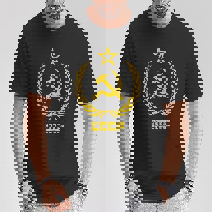 鎌と槌の星cccpソビエト連邦 Tシャツ 面白い贈り物