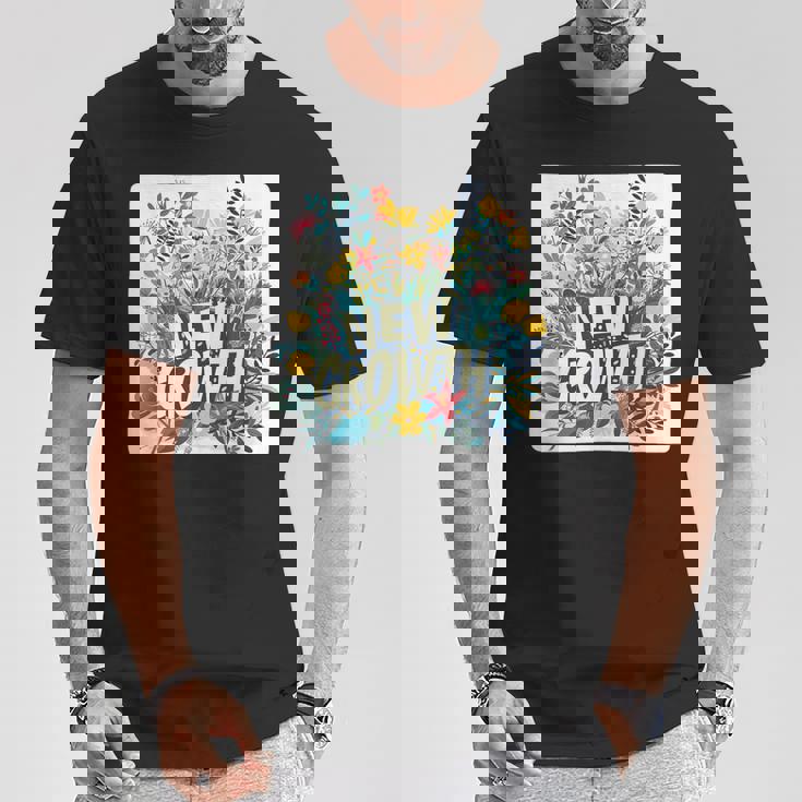 開花した外観のためのかなり新しい成長スタイル Tシャツ 面白い贈り物