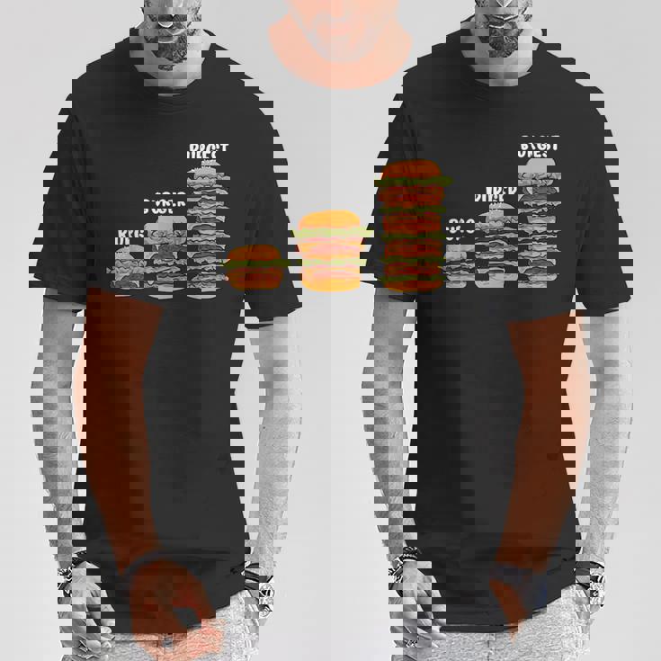 面白い バーグ バーガー バージェスト バーガー ハンバーガー チーズバーガー Tシャツ 面白い贈り物