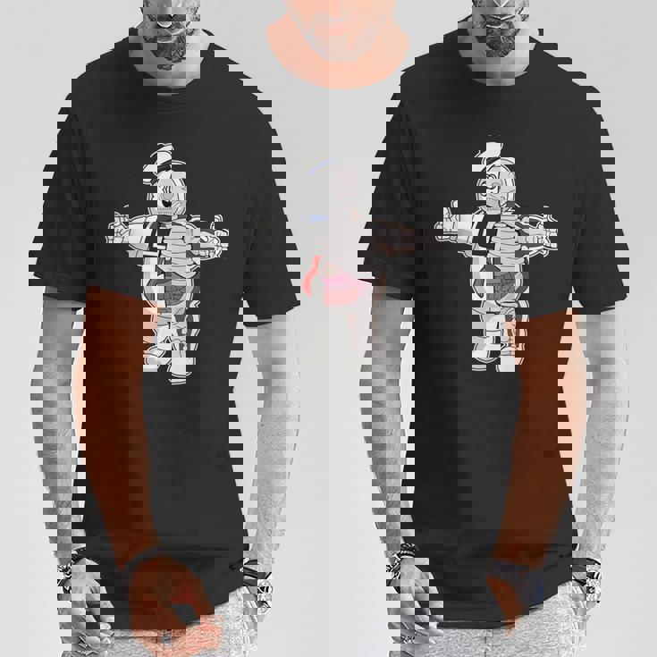 面白い 有名 カルト映画 キャラクター マシュマロマン ゾンビ Tシャツ 面白い贈り物