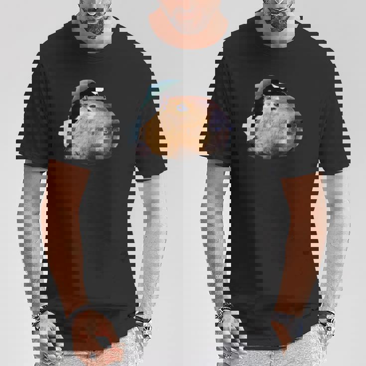 面白いtシャツ カピバラ メンズ げっ歯類 グッズ かわいい おもしろ 面白い 服 ネタ 動物 Tシャツ 面白い贈り物