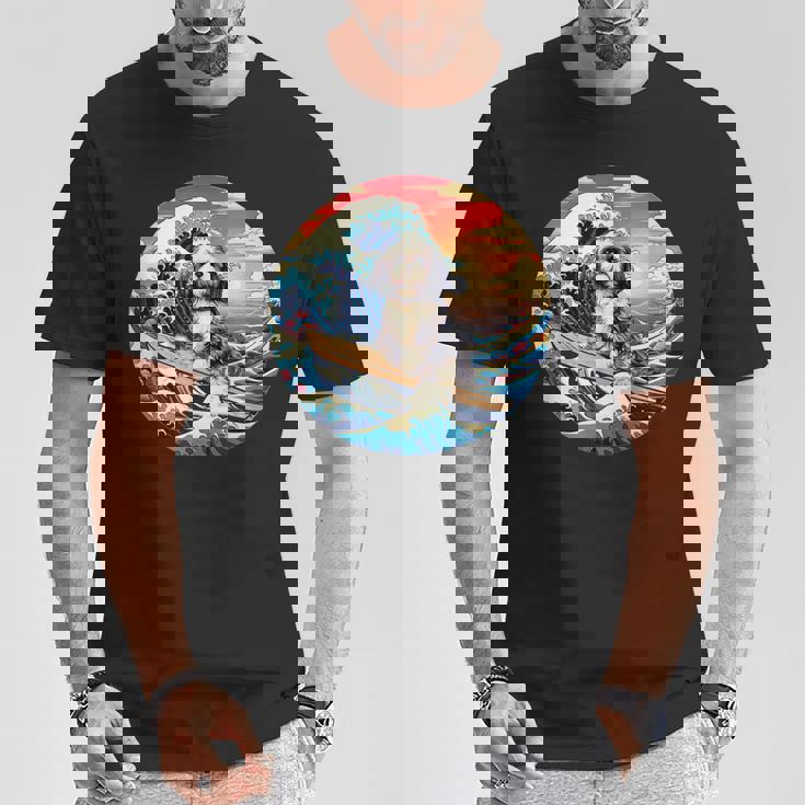 面白いtシャツ シーズー 犬 イヌ メンズ 犬好き グッズ かわいい おもしろ 面白い 服 ネタ サーフィン Tシャツ 面白い贈り物