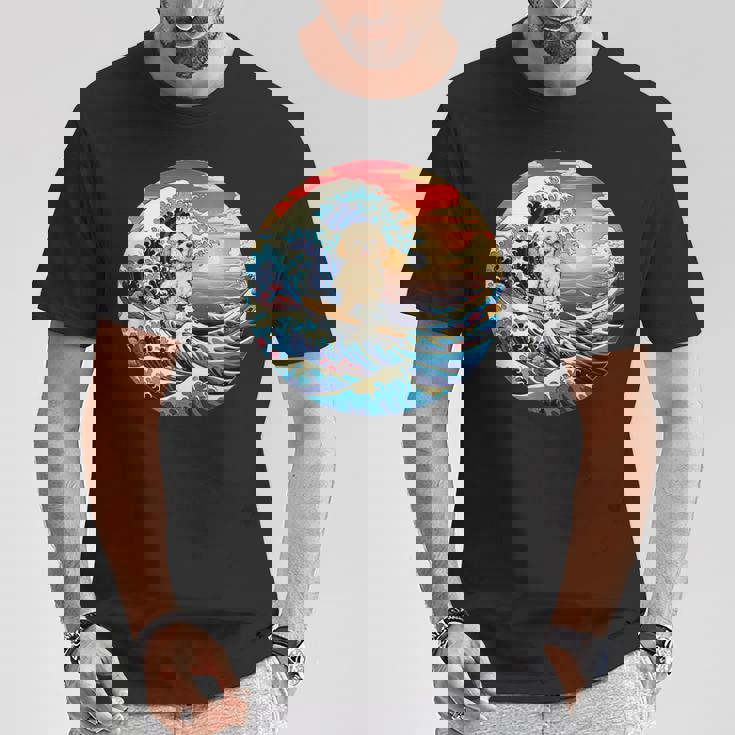 面白いtシャツ トイプードル イヌ メンズ 犬好き グッズ かわいい おもしろ 面白い 服 ネタ サーフィン Tシャツ 面白い贈り物