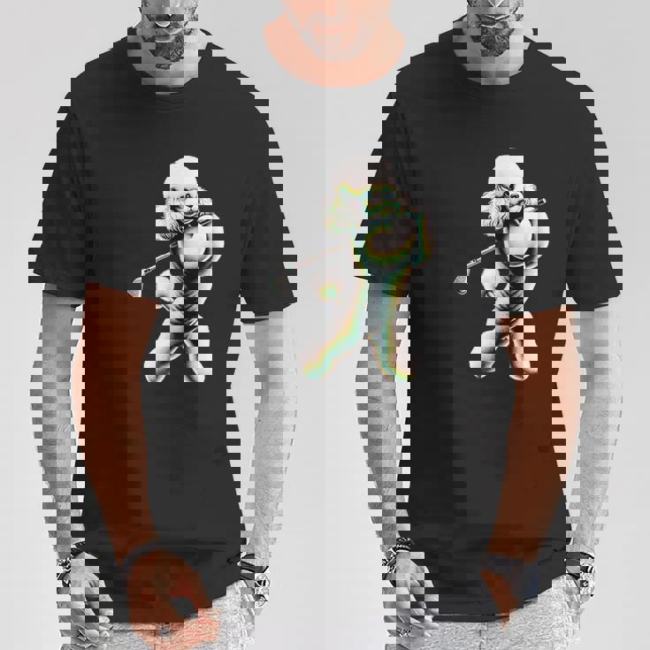 面白いtシャツ トイプードル ゴルフ イヌ メンズ 犬好き グッズ かわいい おもしろ 面白い 服 ネタ Tシャツ 面白い贈り物