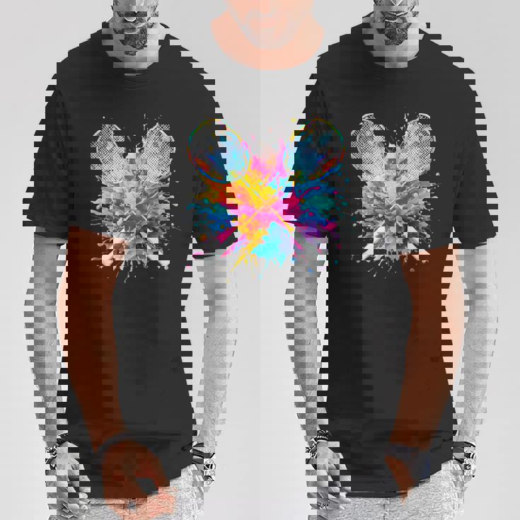 面白いtシャツ バドミントン おもしろ カラフル 服 ネタ メンズ テニス部 おもしろグッズ 大人 子供 Tシャツ 面白い贈り物