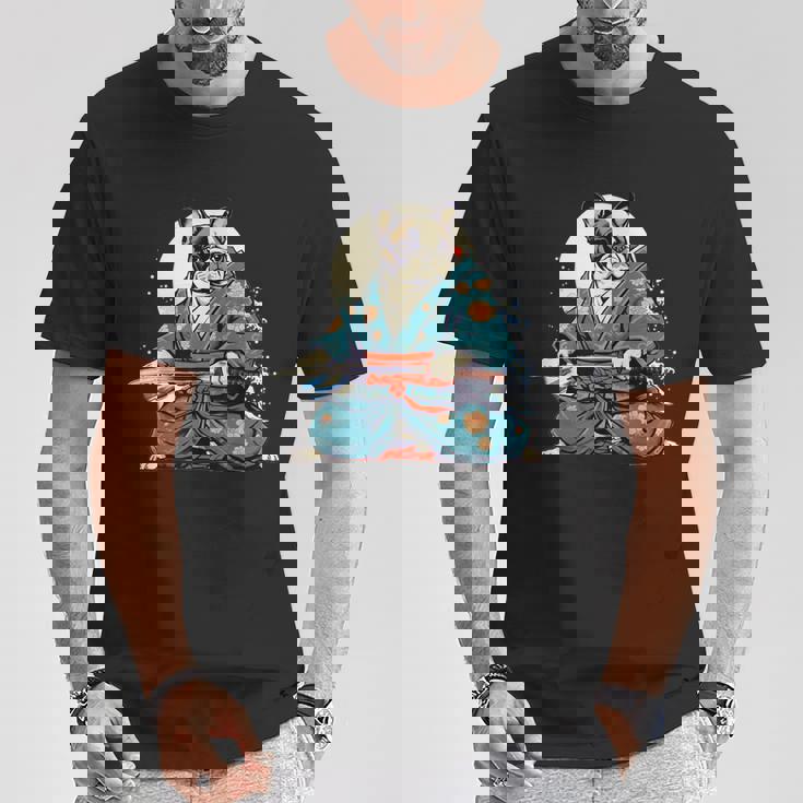 面白いtシャツ フレンチブルドッグ 浮世絵 イヌ わんこ メンズ 犬好き グッズ おもしろ 面白い 服 ネタ Tシャツ 面白い贈り物