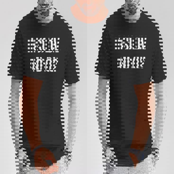 面白いtシャツ 下ネタ 文字 ダジャレ メンズ おもしろtシャツ ジョーク 男性用 英語 I'mo Low Tシャツ 面白い贈り物