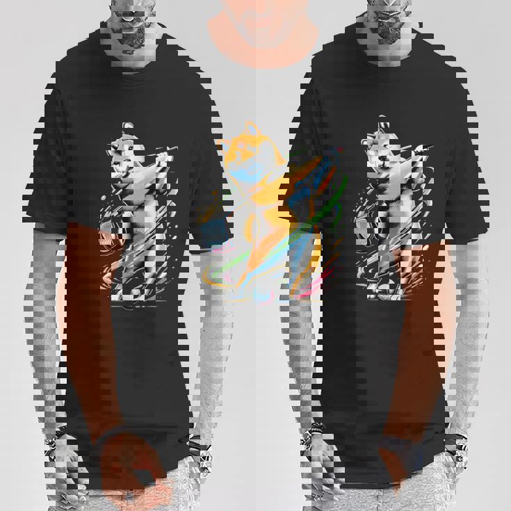 面白いtシャツ 柴犬 ゴルフ イヌ わんこ メンズ 犬好き グッズ かわいい おもしろ 面白い 服 ネタ Tシャツ 面白い贈り物