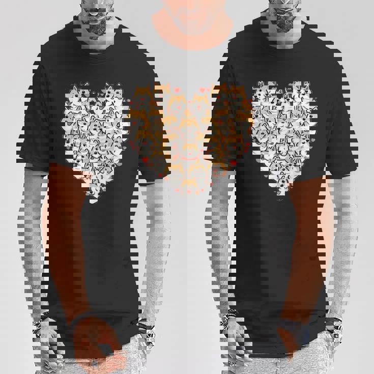 面白いtシャツ 柴犬 ハート イヌ わんこ メンズ 犬好き グッズ かわいい おもしろ 面白い 服 ネタ Tシャツ 面白い贈り物