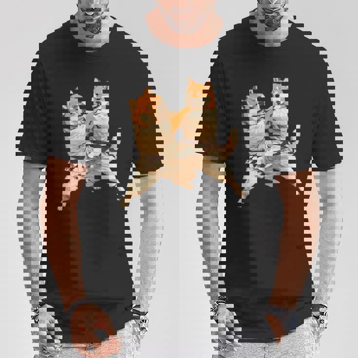 面白いtシャツ 柴犬 柔道 イヌ わんこ メンズ 犬好き グッズ かわいい おもしろ 面白い 服 ネタ 犬 Tシャツ 面白い贈り物