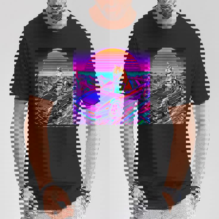 面白いtシャツ 柴犬 車 イヌ わんこ メンズ 犬好き グッズ かわいい おもしろ 面白い 服 ネタ Tシャツ 面白い贈り物