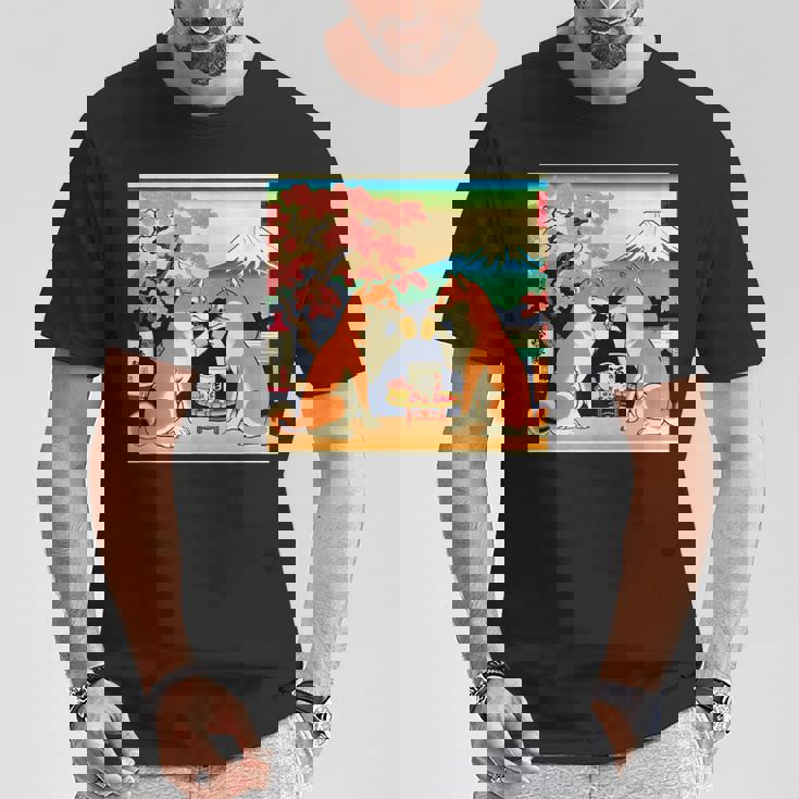 面白いtシャツ 柴犬 酒イヌ わんこ メンズ 犬好き グッズ かわいい おもしろ 面白い 服 ネタ 浮世絵 Tシャツ 面白い贈り物