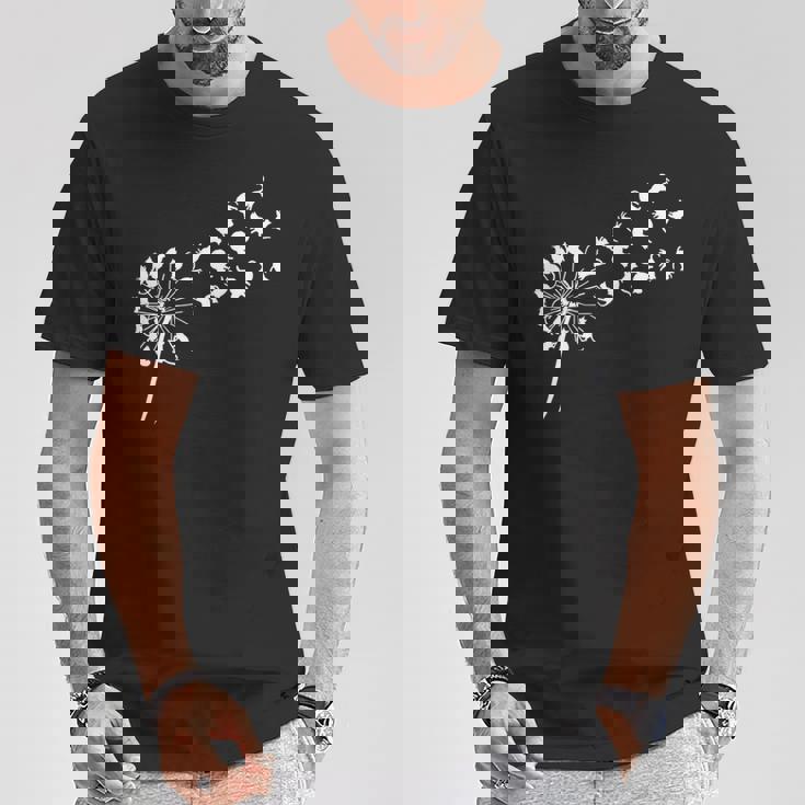 面白いtシャツ 猫 タンポポ ネコ メンズ 猫好き グッズ おもしろ 面白い 服 ネタ にゃんこ 猫の下僕 長袖tシャツ Tシャツ 面白い贈り物