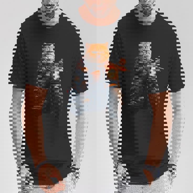 面白いtシャツ 猫 ネコ メンズ バイク 猫好き グッズ おもしろ 面白い 服 ネタ にゃんこ 猫の下僕 Tシャツ 面白い贈り物