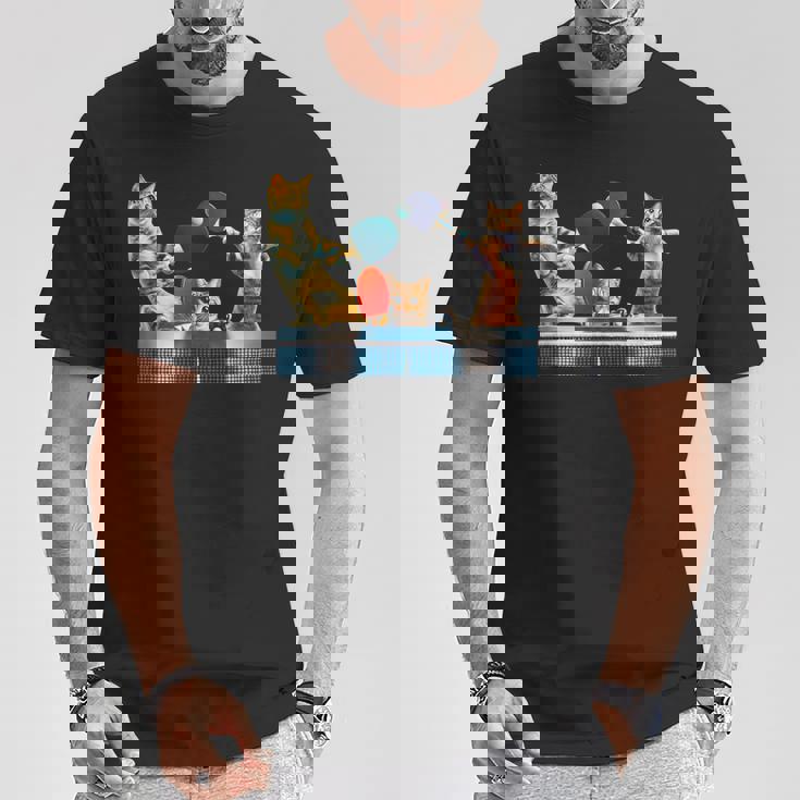 面白いtシャツ 猫 ネコ メンズ 卓球 猫好き グッズ おもしろ 面白い 服 ネタ にゃんこ 猫の下僕 Tシャツ 面白い贈り物