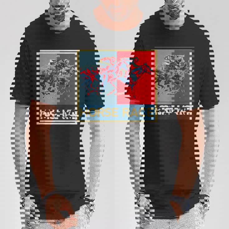 面白いtシャツ 馬tシャツ 競馬 馬 レース 乗馬 ジョッキー メンズ おもしろ 面白い グッズ ネタ 男性用 レトロ Tシャツ 面白い贈り物