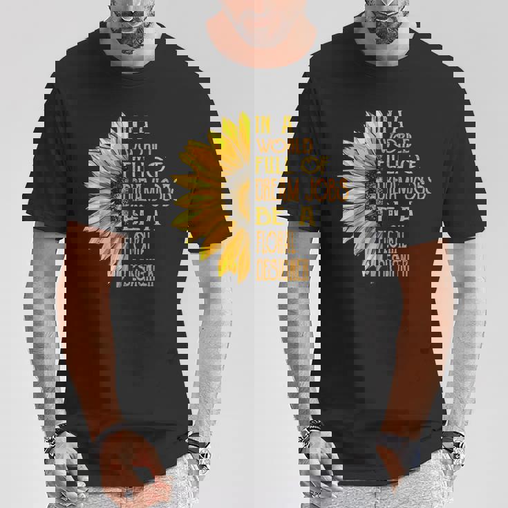 面白いひまわり柄シャツ 花柄デザイナーシャツ Tシャツ 面白い贈り物