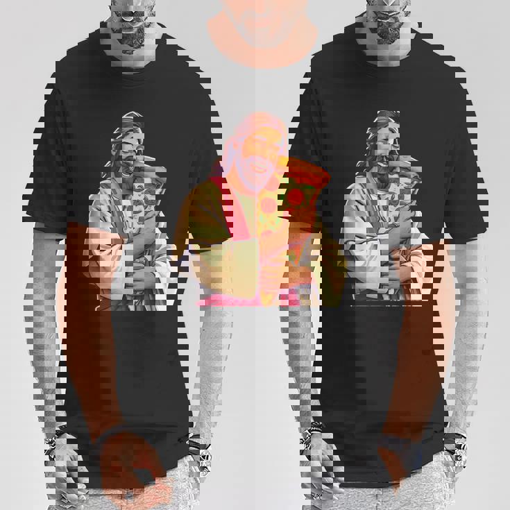 面白いイエスピザ愛好家クリスチャンユーモアtシャツ ピザジョーク Tシャツ 面白い贈り物