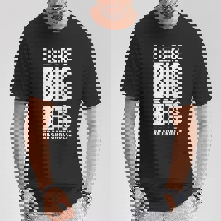 面白いカジノギャンブル大きな賭けが好き Tシャツ 面白い贈り物