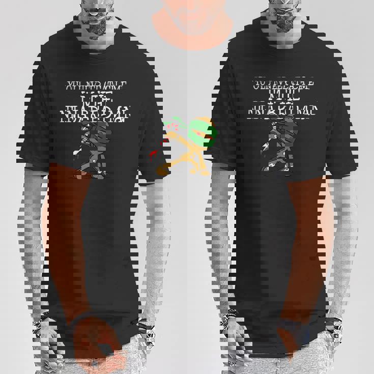 面白いクリスマス忍者ジンジャーブレッドマン Tシャツ 面白い贈り物