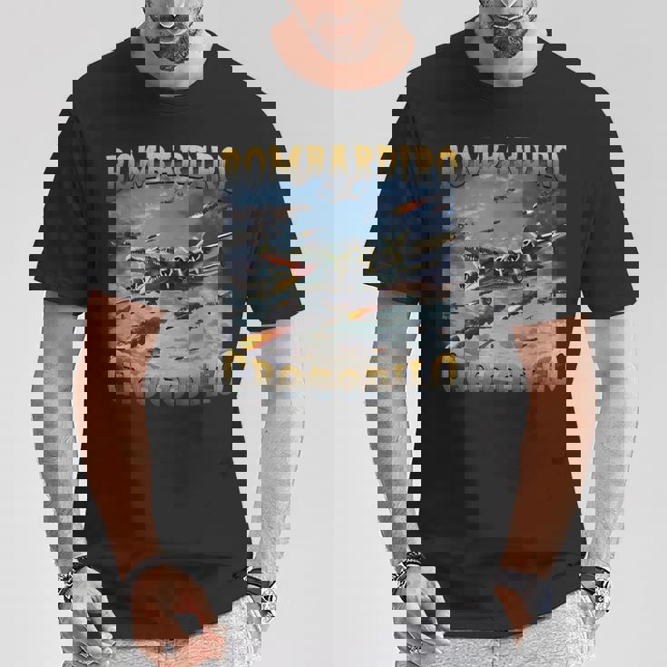 面白いクロコダイルミームボンバルディーロクロコダイルファニーブレインレッド Tシャツ 面白い贈り物