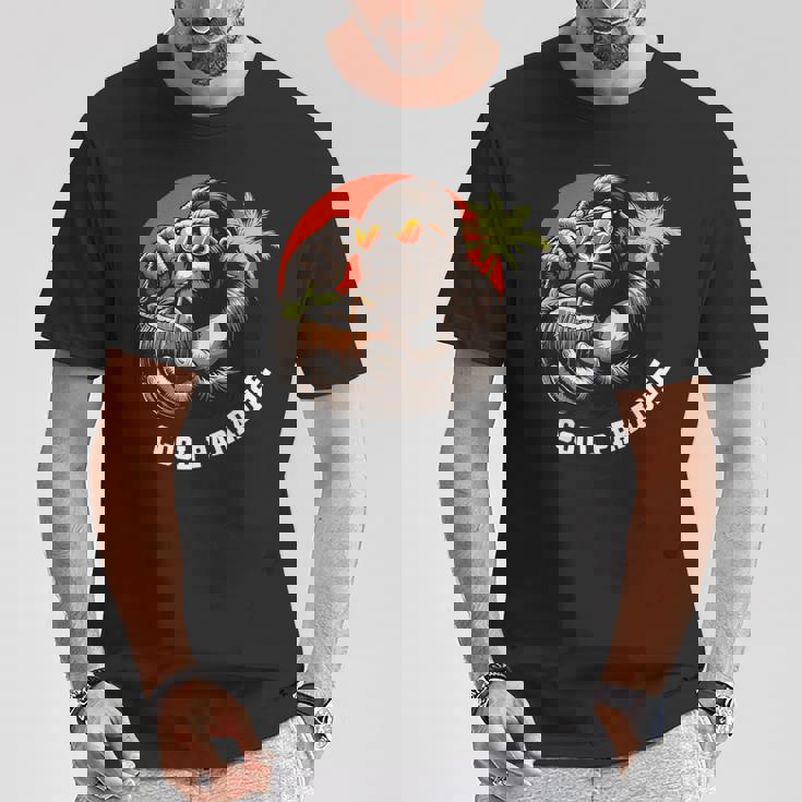 面白いゴリラココナッツグラフィックデザインギフトアイデア Tシャツ 面白い贈り物