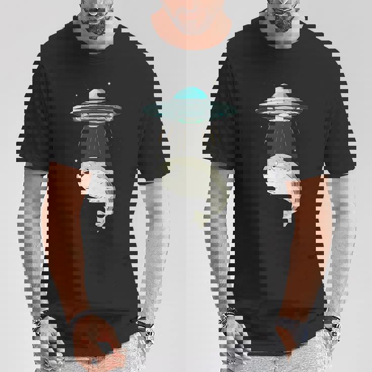 面白いサカバンバスピス フィッシュミーム Ufo アブダクション Tシャツ 面白い贈り物