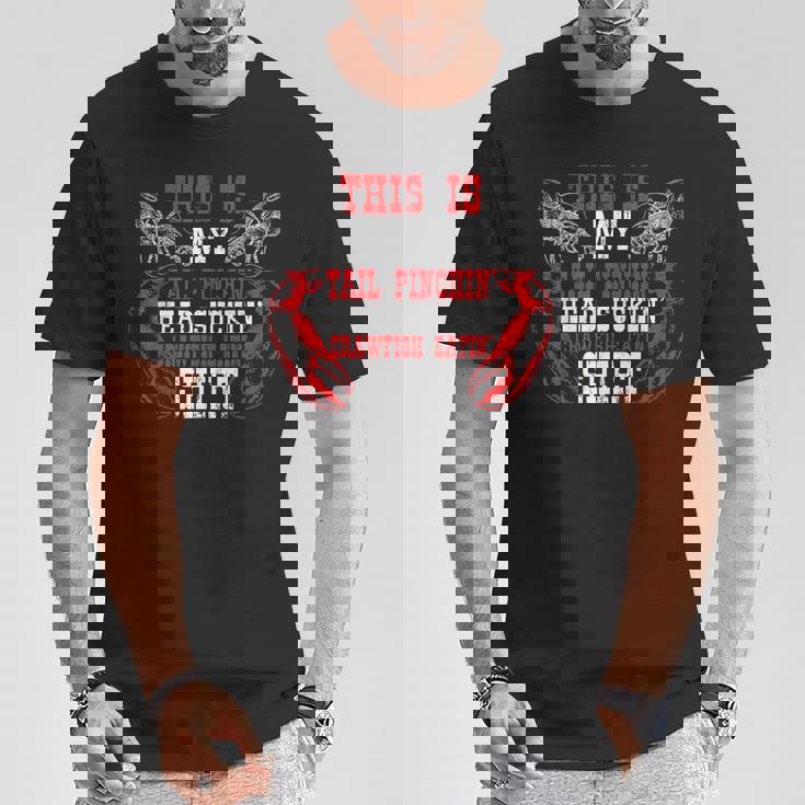 面白いザリガニの恋人シーフードザリガニを食べる Tシャツ 面白い贈り物