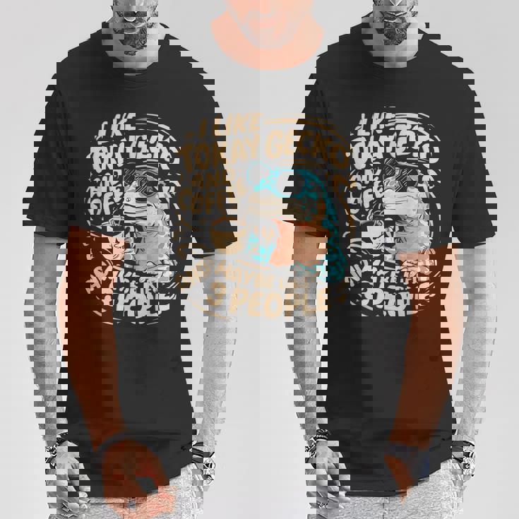 面白いトッケイヤモリの飼い主が爬虫類のトカゲを言う Tシャツ 面白い贈り物