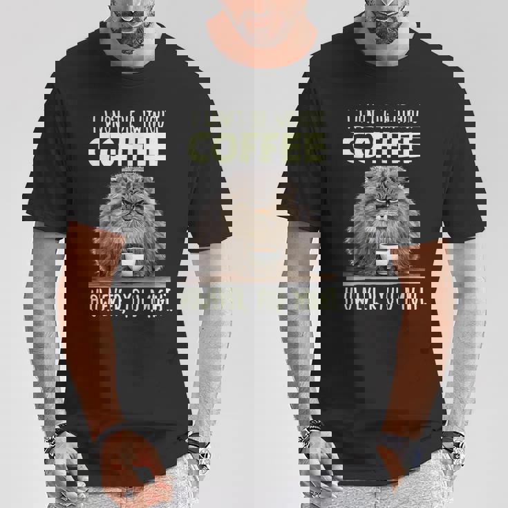 面白いパラス キャット コーヒー ドリンカーコーヒー愛好家 マヌルネコ Tシャツ 面白い贈り物