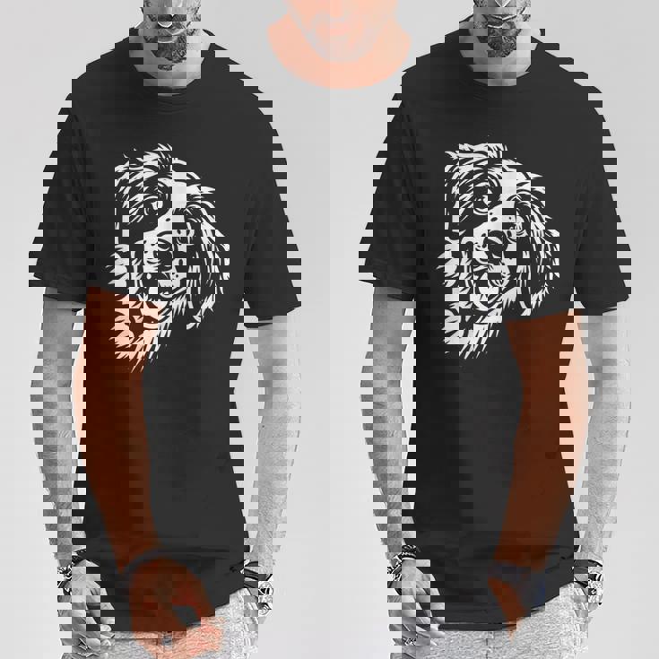 面白いブリタニー スパニエル犬のぞくグラフィック デザイン Tシャツ 面白い贈り物