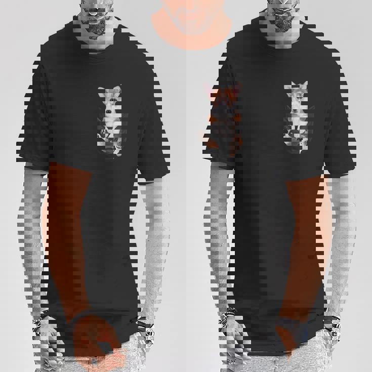 面白いペンブローク ウェルシュコーギー あなたのポケットにコーギー愛好家向け Tシャツ 面白い贈り物