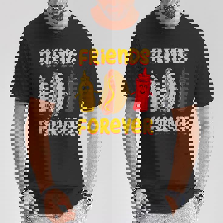 面白いホットドッグソーセージ ケチャップ&マスタード I ホットドッグ Tシャツ 面白い贈り物