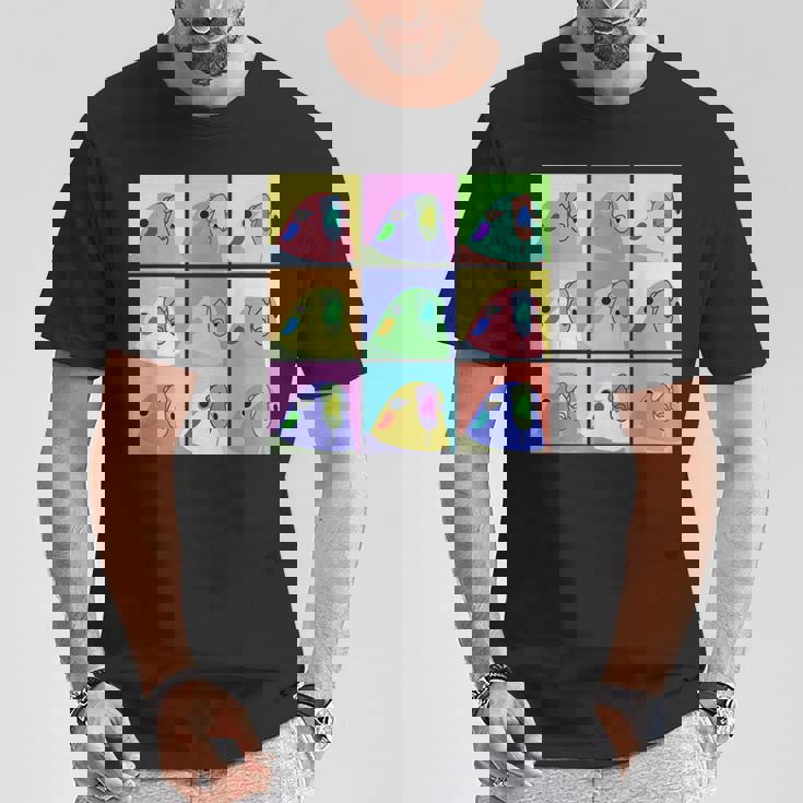 面白いポップアート オカメインコ かわいい鳥 オウム Tシャツ 面白い贈り物