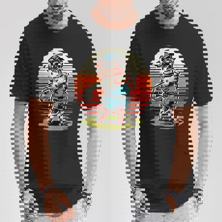 面白い豚ゴルファークールなゴルフスポーツクラブデザイン。 Tシャツ 面白い贈り物