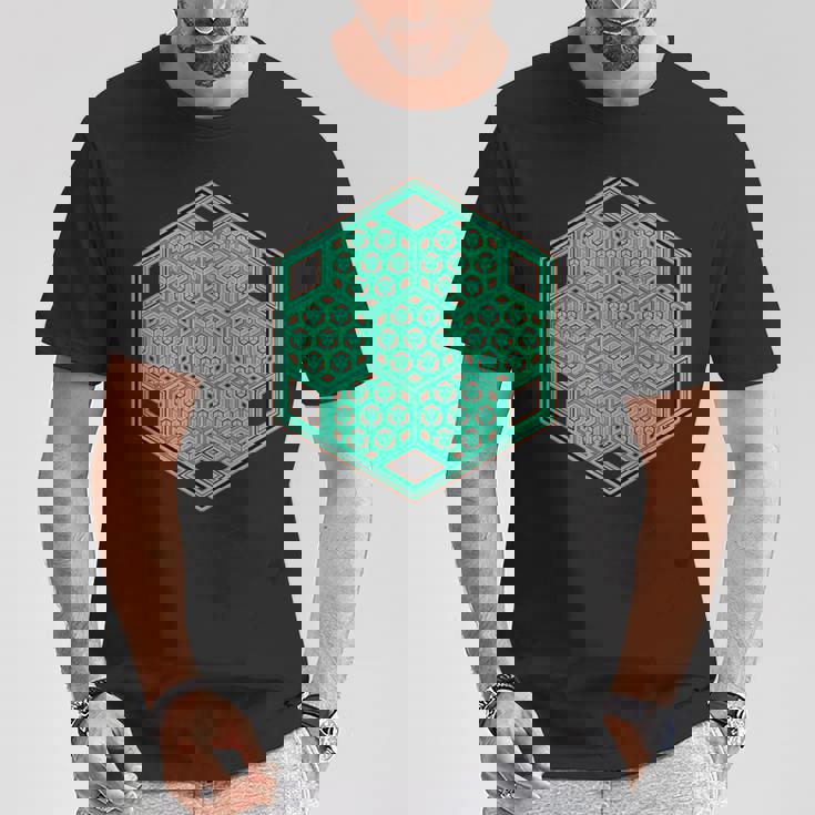 音楽祭 サイケデリックパターン テクノ トランス レイブ ゴア Tシャツ 面白い贈り物