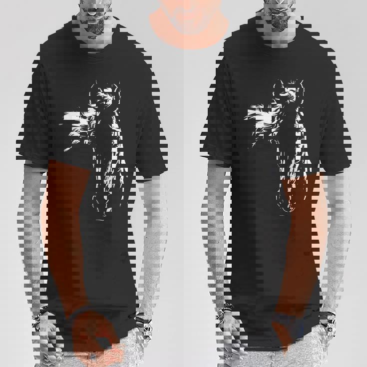 馬好きのためのエレガントな馬のシルエットのグラフィックアートデザイン。 Tシャツ 面白い贈り物