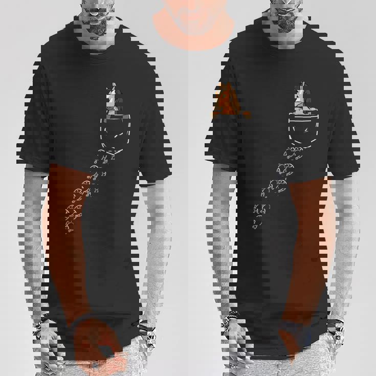 馬好き乗馬ポケット馬 Tシャツ 面白い贈り物