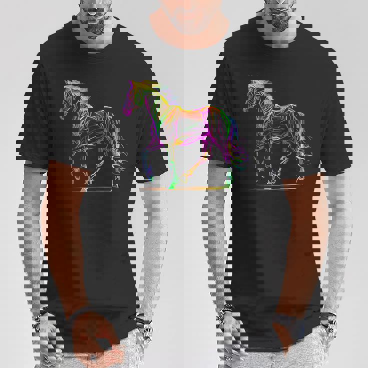 馬術 カラフル 馬好き 西洋 ロデオ Tシャツ 面白い贈り物