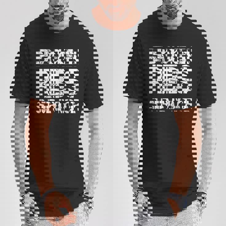 骨折した肋骨サバイバー Tシャツ 面白い贈り物