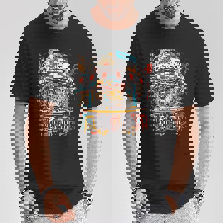 鮮やかな東京ラーメン屋 日本食好き カワイイオタク Tシャツ 面白い贈り物