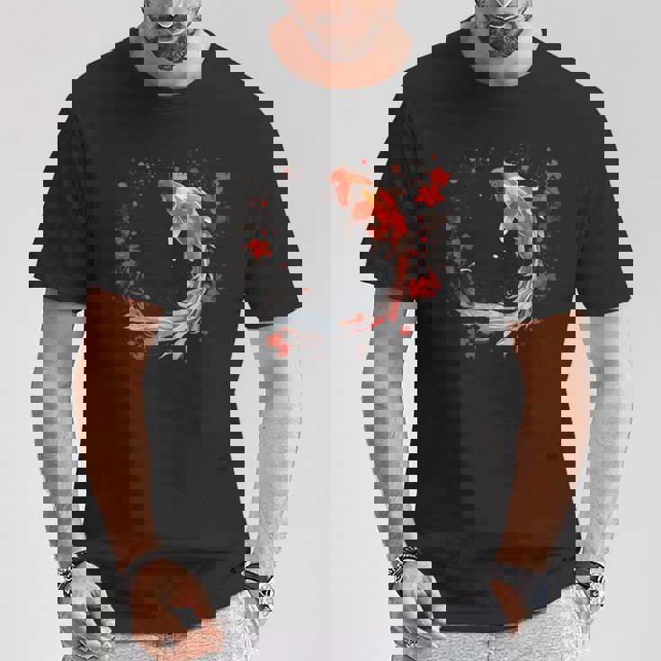 鯉 錦鯉 平和 親切 縁起 Tシャツ 面白い贈り物