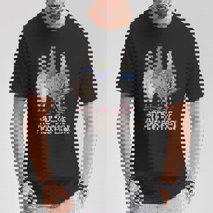 鳩の人であることを誇りに思う鳩好き。 Tシャツ 面白い贈り物