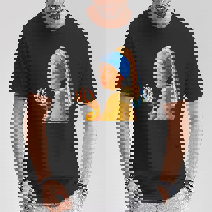 麻雀 牌 おもしろ ネタ フェルメール グッズ 服 面白いtシャツ 面白い メンズ 雀士 プレゼント おしゃれ Tシャツ 面白い贈り物