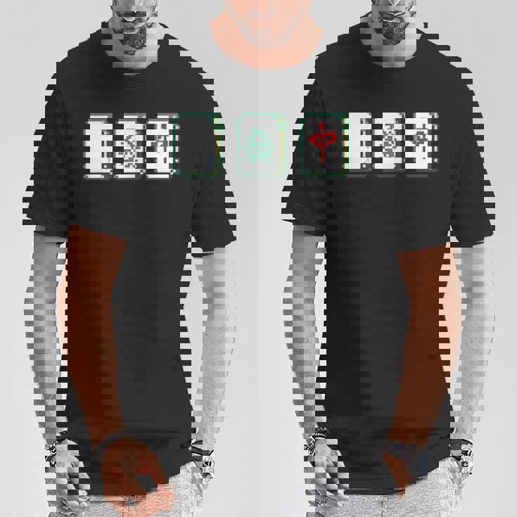 麻雀 白 發 中 Mahjong 麻雀牌 発 Tシャツ 面白い贈り物