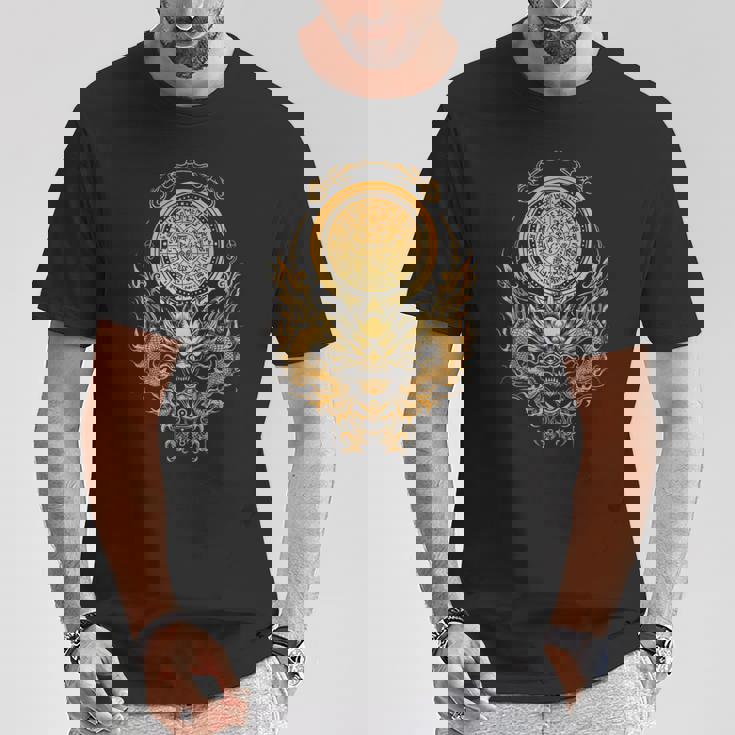 龍体文字フトマニ図 幸運 Tシャツ 面白い贈り物