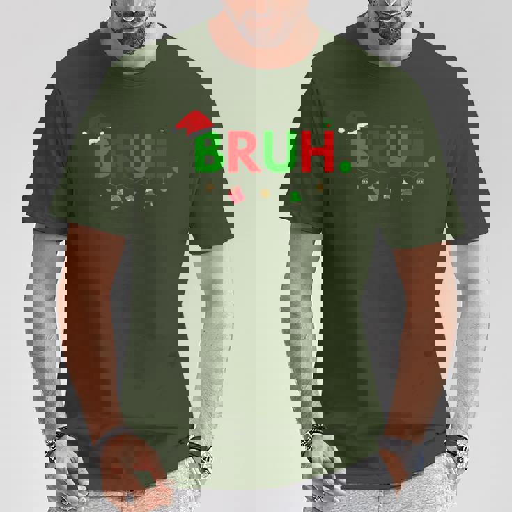 Bruh Meme aying Bro Greeting Ns Boys Christmas Tシャツ 面白い贈り物