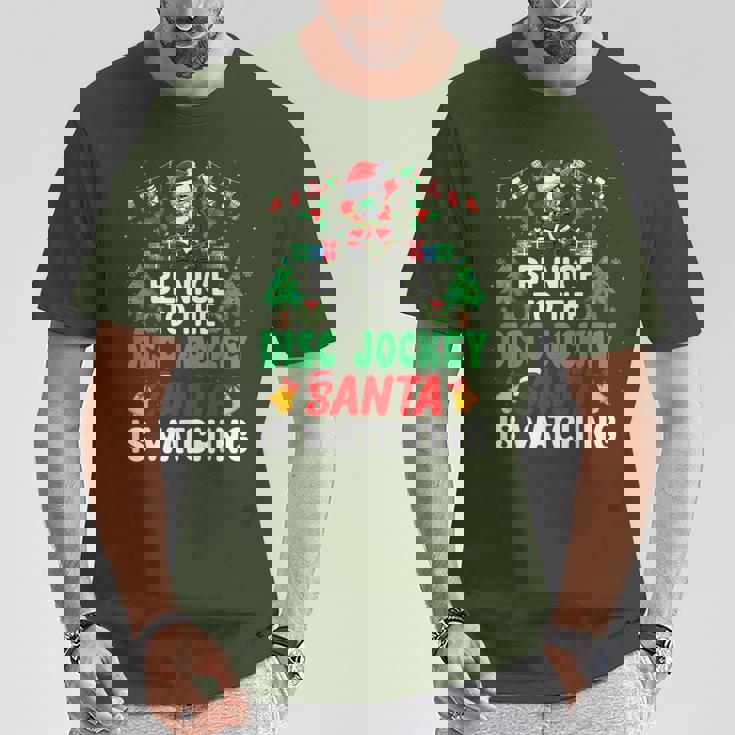 Be Nice To The Disc Jockeyanta Dj Disc Jockey Christmas Tシャツ 面白い贈り物